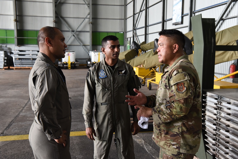 U.S. Air Force members conduct air transportation subject-matter expert exchange with Sri Lankan military members during Pac Angel 25-1