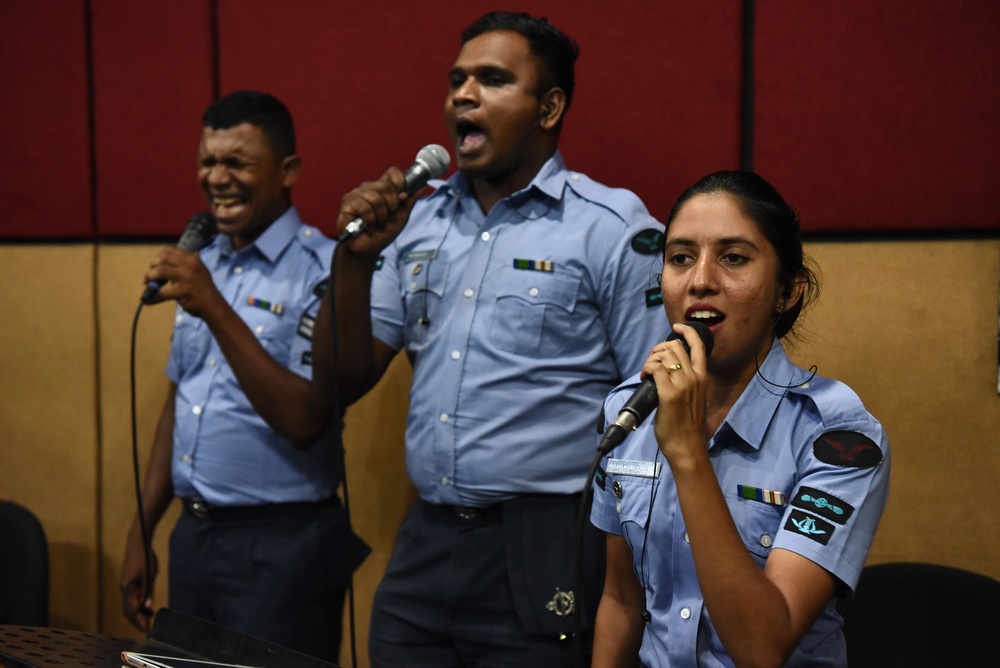 PACAF band and Sri Lankan rock band make music together during Pac Angel 25-1