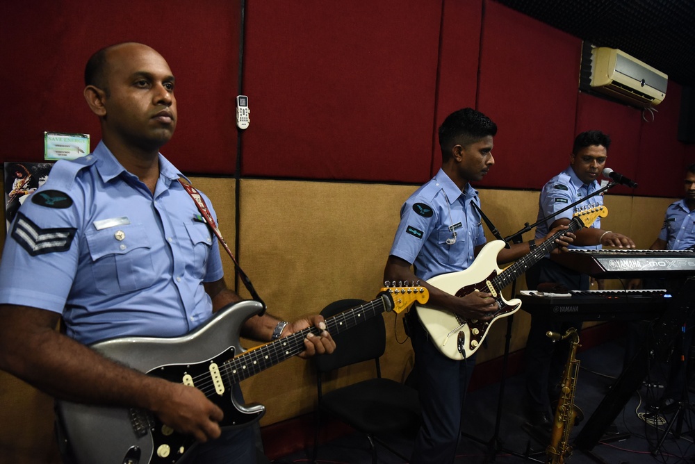 PACAF band and Sri Lankan rock band make music together during Pac Angel 25-1