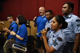 PACAF band and Sri Lankan rock band make music together during Pac Angel 25-1