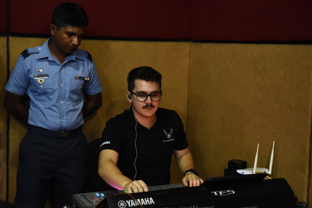 PACAF band and Sri Lankan rock band make music together during Pac Angel 25-1