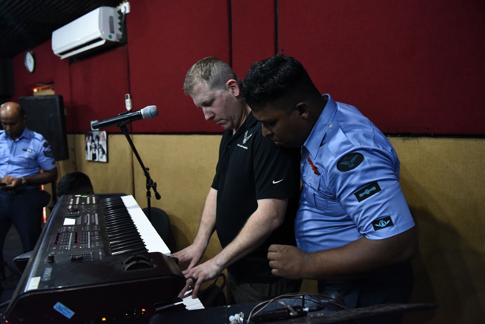 PACAF band and Sri Lankan rock band make music together during Pac Angel 25-1