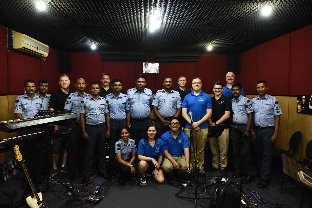 PACAF band and Sri Lankan rock band make music together during Pac Angel 25-1