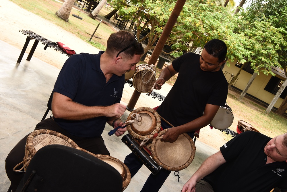 PACAF band and Sri Lankan rock band make music together during Pac Angel 25-1