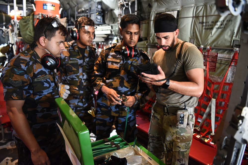 Air Force medical team exercise with Sri Lanka Air Force military members during Pac Angel 25-1