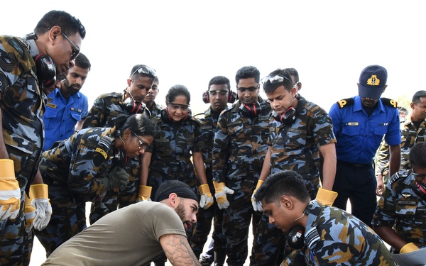 Air Force medical team exercise with Sri Lanka Air Force military members during Pac Angel 25-1