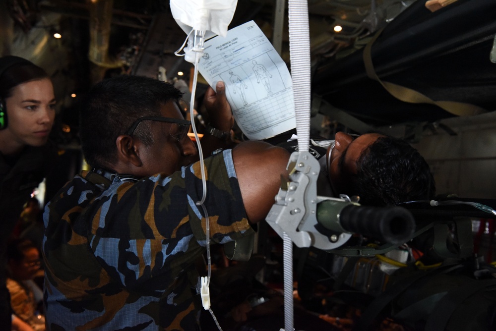 Air Force medical team exercise with Sri Lanka Air Force military members during Pac Angel 25-1