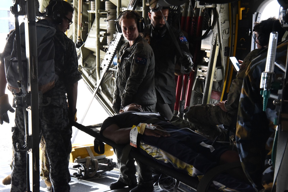Air Force medical team exercise with Sri Lanka Air Force military members during Pac Angel 25-1