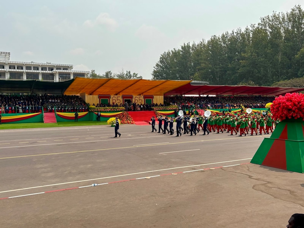 USAFE-AFAFRICA Band Becomes the First Foreign Military Band in a Congolese Independence Day Parade