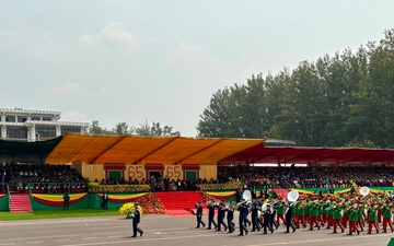 USAFE-AFAFRICA Band Becomes the First Foreign Military Band in a Congolese Independence Day Parade
