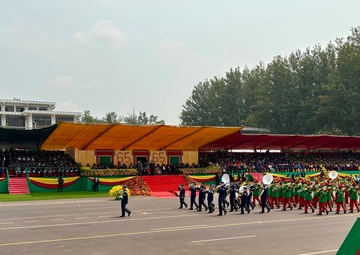 USAFE-AFAFRICA Band Becomes the First Foreign Military Band in a Congolese Independence Day Parade