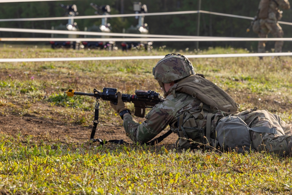 Soldiers conduct patrol and medical lanes in preparation for E2B