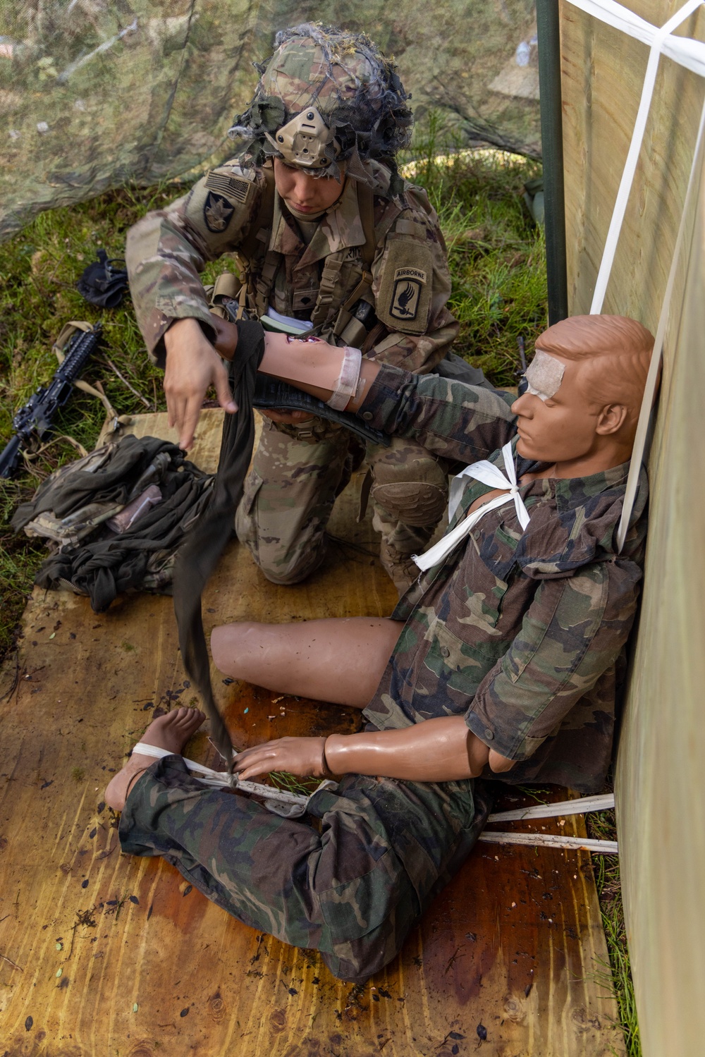 Soldiers conduct patrol and medical lanes in preparation for E2B