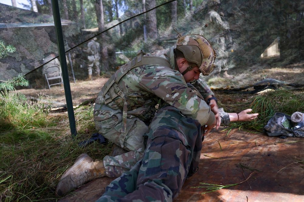 Soldiers conduct patrol and medical lanes in preparation for E2B