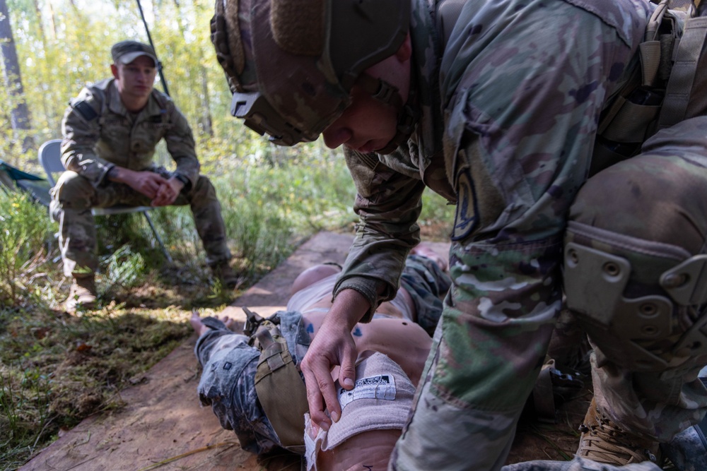 Soldiers conduct patrol and medical lanes in preparation for E2B