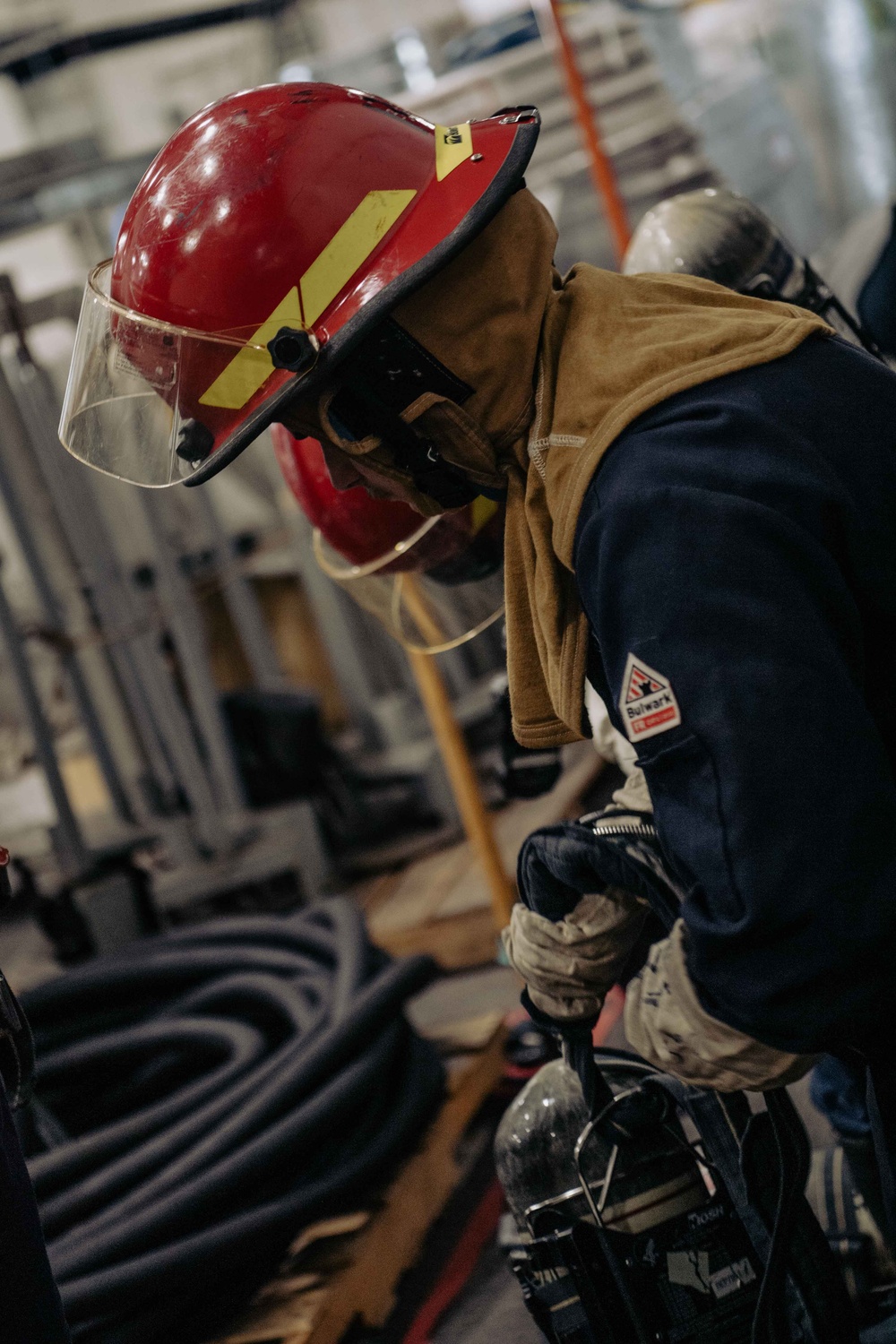 USS Ronald Reagan (CVN 76) Sailors Train to Fight During a General Quarters Drill