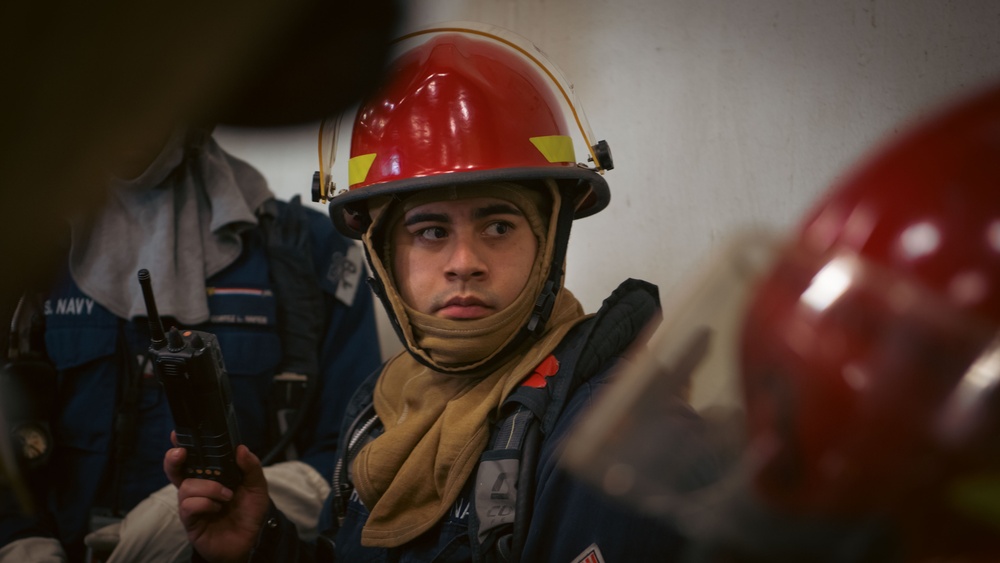 USS Ronald Reagan (CVN 76) Sailors Train to Fight During a General Quarters Drill