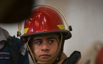 USS Ronald Reagan (CVN 76) Sailors Train to Fight During a General Quarters Drill