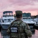 South Carolina Army National Guardsmen patrol around the Navy Yard