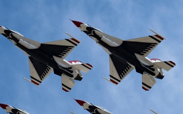 U.S. Air Force Thunderbirds perform at the 2025 Joint Base Andrews Air Show
