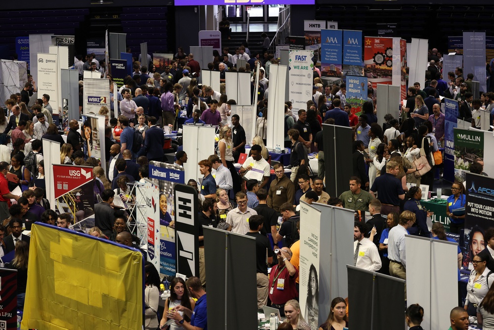 U.S. Navy Recruiters at LSU Career Fair