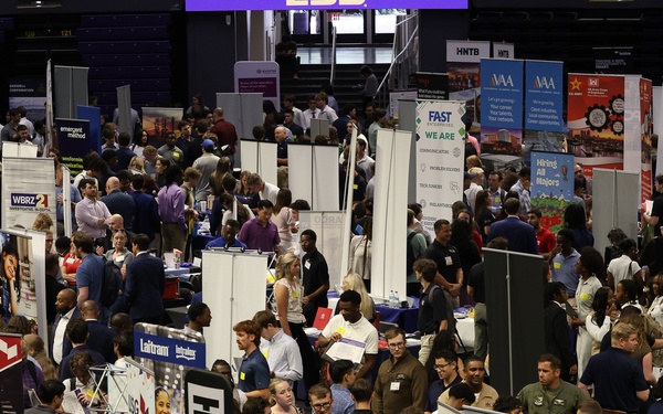 U.S. Navy Recruiters at LSU Career Fair