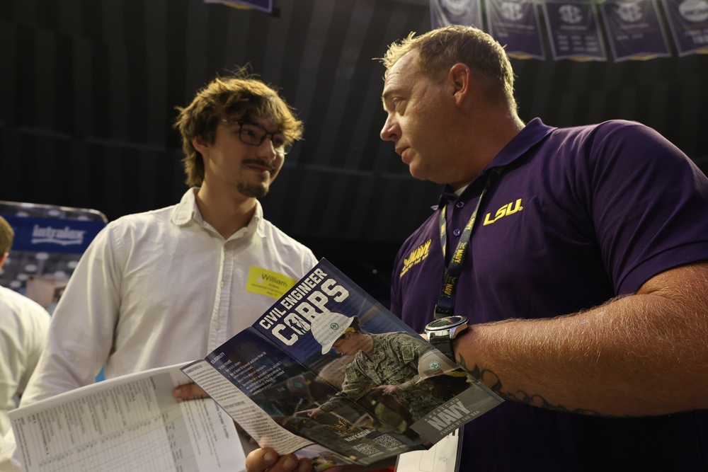 U.S. Navy Recruiters at LSU Career Fair