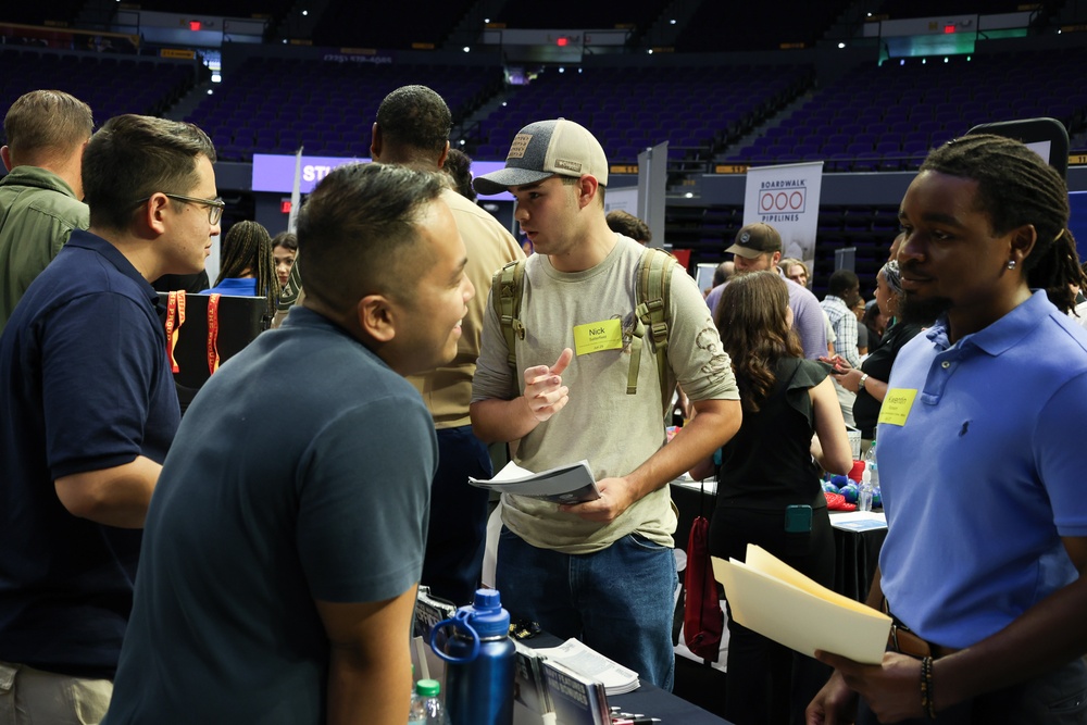 U.S. Navy Recruiters at LSU Career Fair