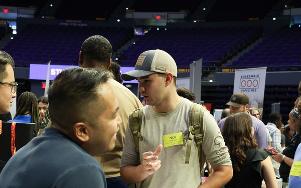 U.S. Navy Recruiters at LSU Career Fair