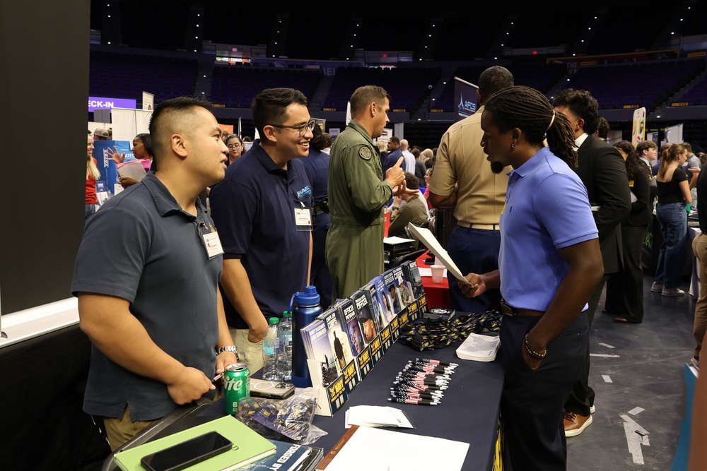 U.S. Navy Recruiters at LSU Career Fair