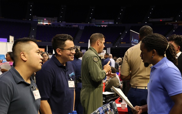 U.S. Navy Recruiters at LSU Career Fair