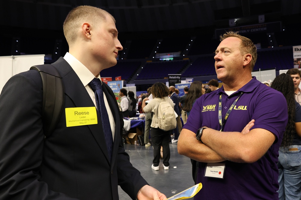 U.S. Navy Recruiters at LSU Career Fair