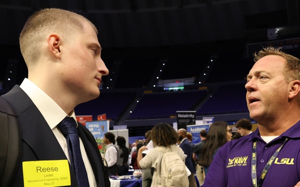 U.S. Navy Recruiters at LSU Career Fair