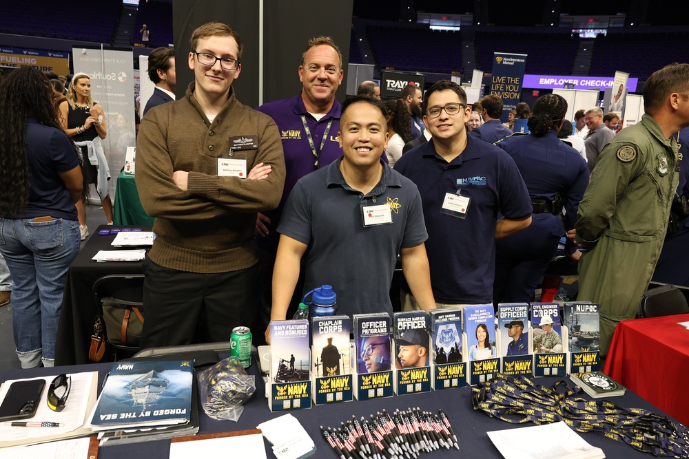 U.S. Navy Recruiters at LSU Career Fair
