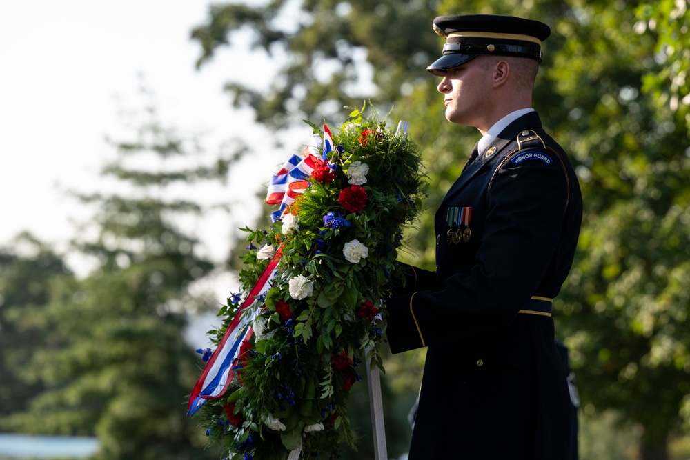 An Armed Forces Full Honors Wreath-Laying Ceremony is Held to Commemorate the 168th Birthday of President William H. Taft