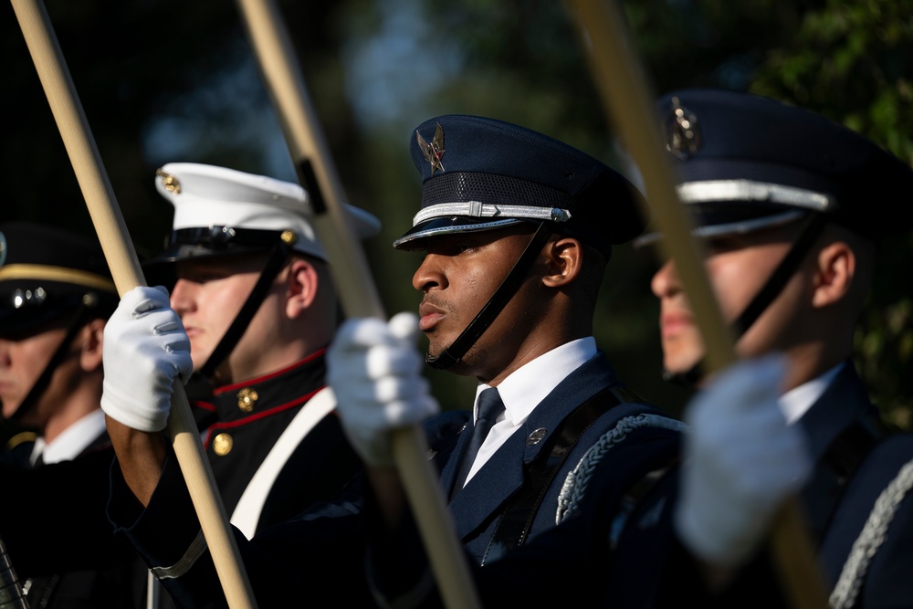 An Armed Forces Full Honors Wreath-Laying Ceremony is Held to Commemorate the 168th Birthday of President William H. Taft