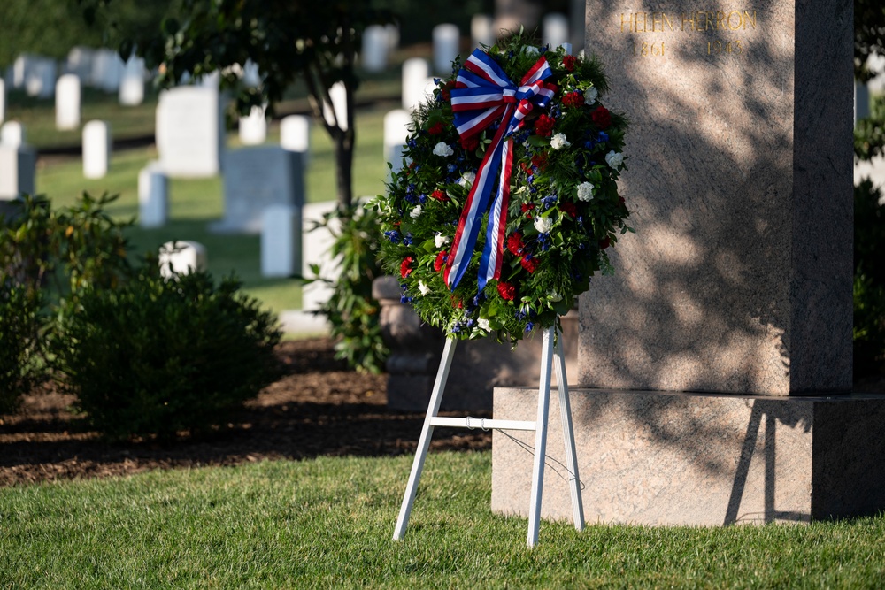 An Armed Forces Full Honors Wreath-Laying Ceremony is Held to Commemorate the 168th Birthday of President William H. Taft