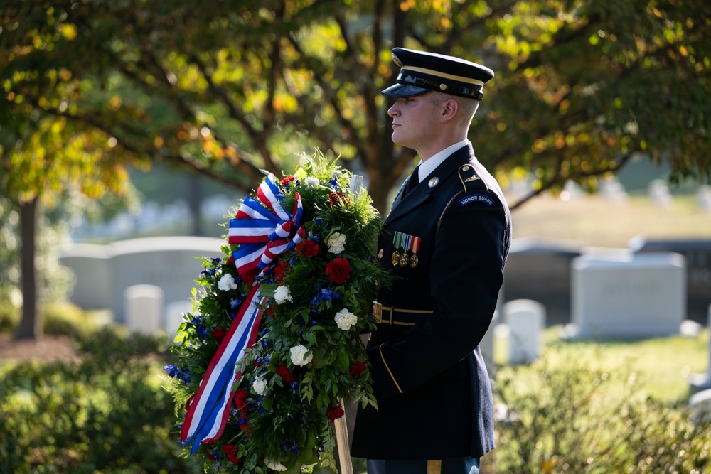 An Armed Forces Full Honors Wreath-Laying Ceremony is Held to Commemorate the 168th Birthday of President William H. Taft