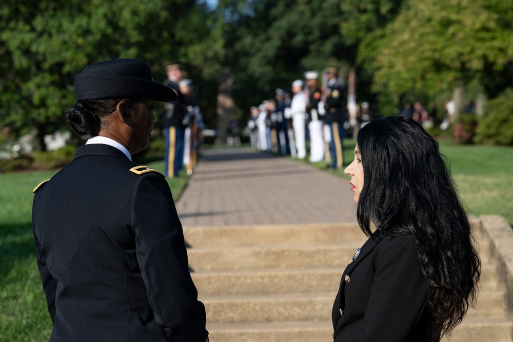 An Armed Forces Full Honors Wreath-Laying Ceremony is Held to Commemorate the 168th Birthday of President William H. Taft