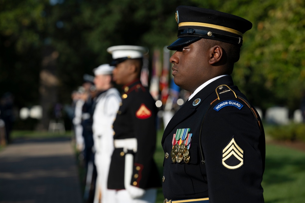An Armed Forces Full Honors Wreath-Laying Ceremony is Held to Commemorate the 168th Birthday of President William H. Taft