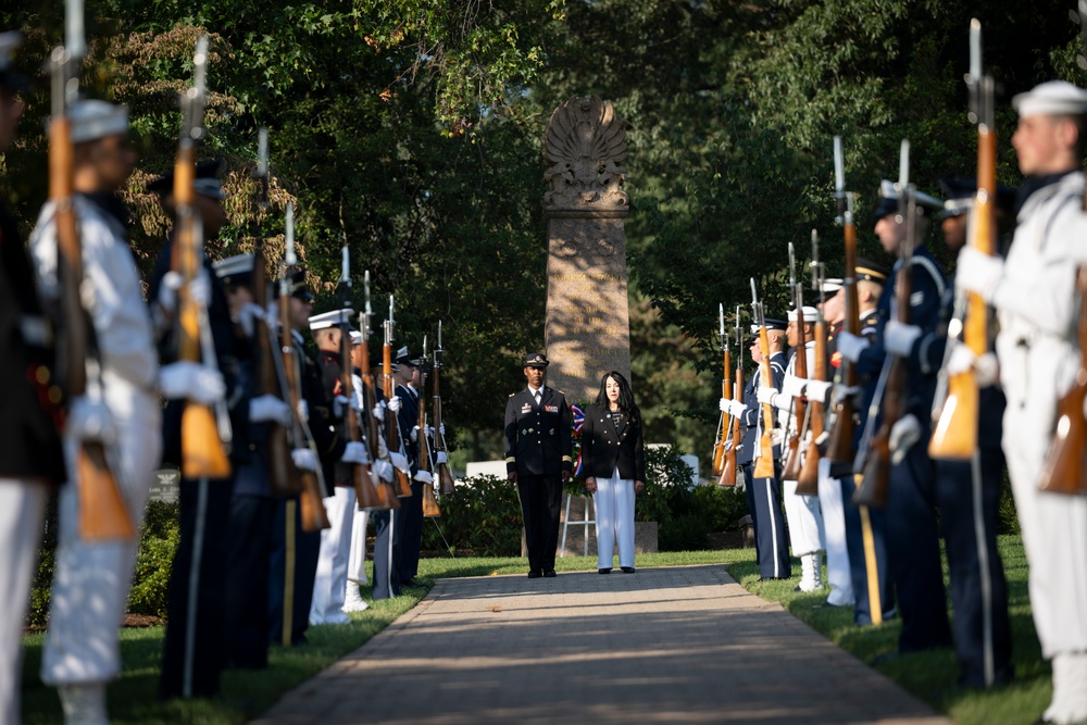 An Armed Forces Full Honors Wreath-Laying Ceremony is Held to Commemorate the 168th Birthday of President William H. Taft