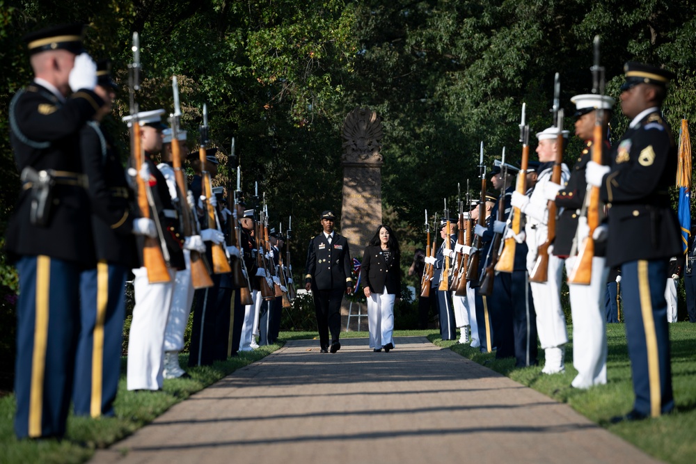 An Armed Forces Full Honors Wreath-Laying Ceremony is Held to Commemorate the 168th Birthday of President William H. Taft