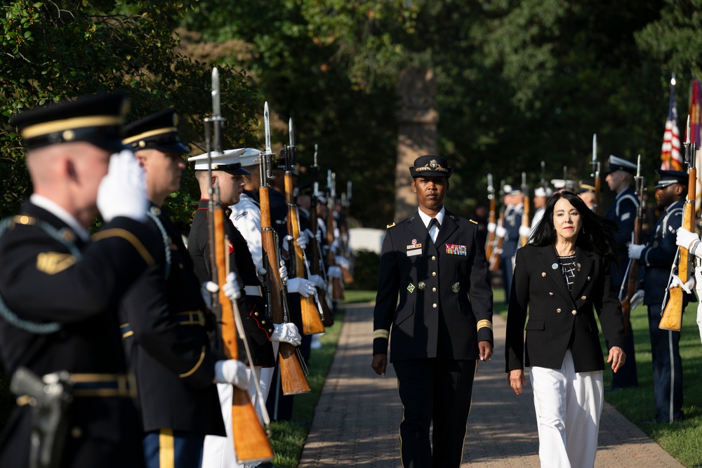 An Armed Forces Full Honors Wreath-Laying Ceremony is Held to Commemorate the 168th Birthday of President William H. Taft