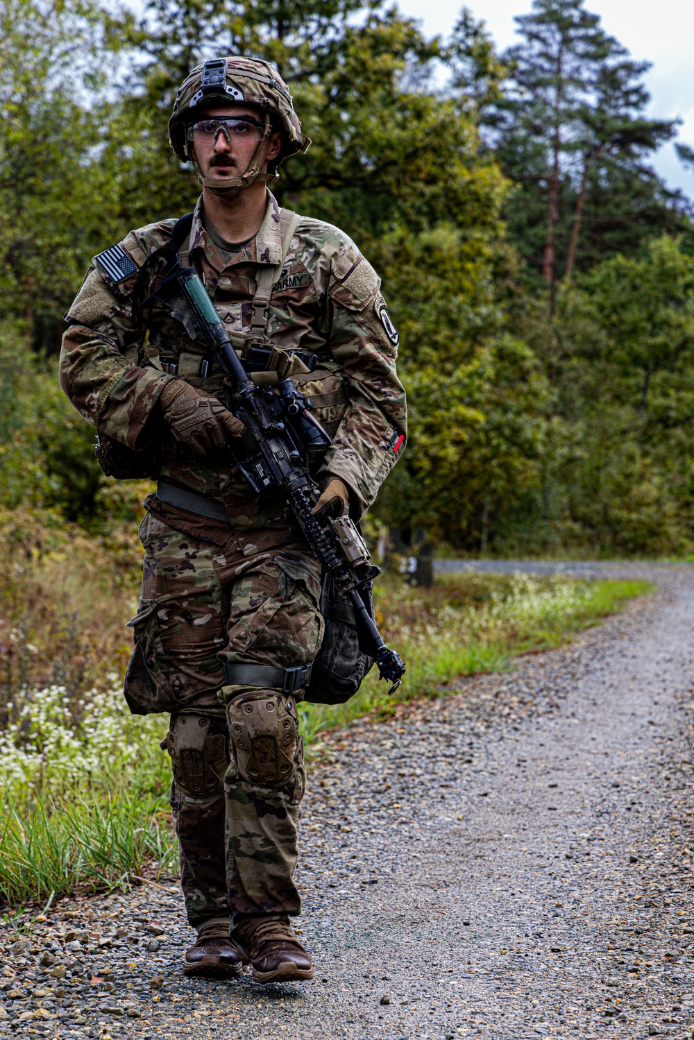 Soldiers conduct weapon and land navigation training in preparation for E2B