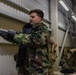 U.S. Army Soldier prepares for an initial entry into a hazardous site