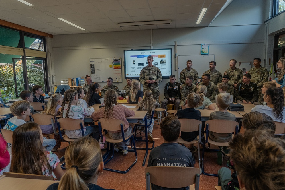 101st Airborne Division (Air Assault) Soldiers Visit Two Schools and an Elderly Home in Erp, Eerde and Veghel as Part of Operation Market Garden 81 Commemorations