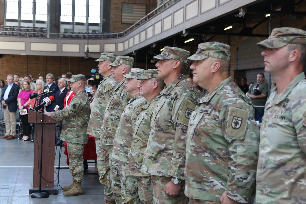 1-109th Field Artillery deactivation and 28th Division Artillery activation