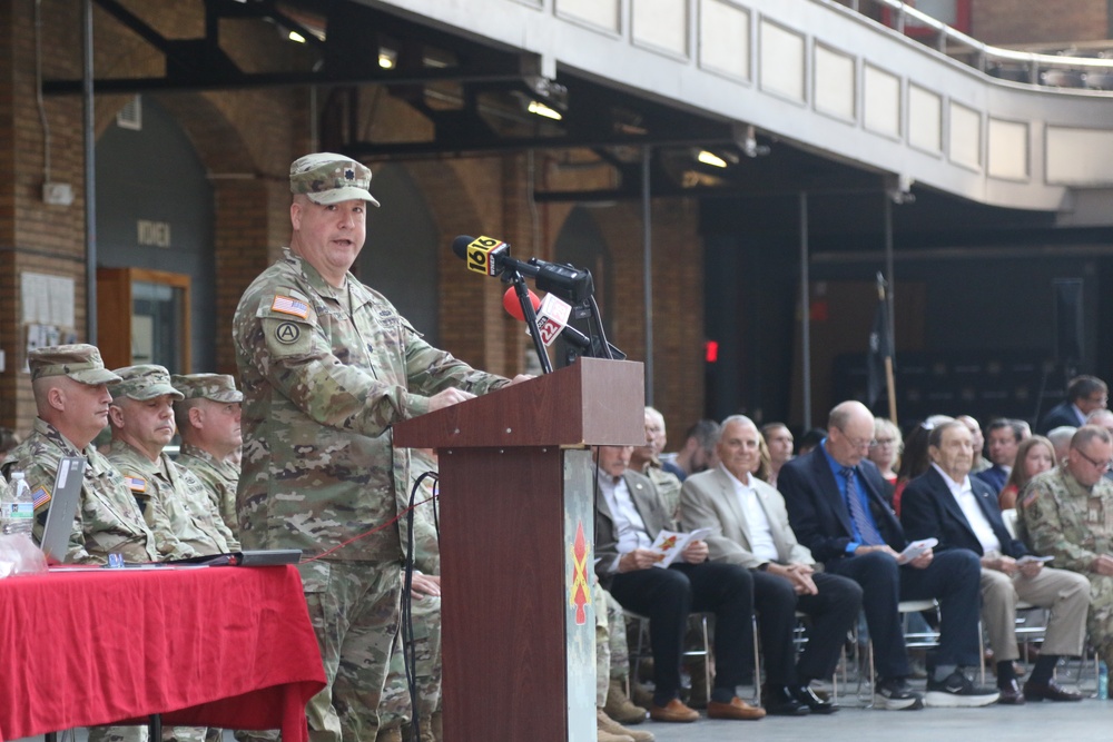 1-109th Field Artillery deactivation and 28th Division Artillery activation