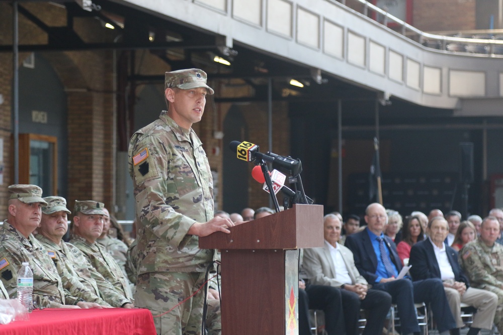 1-109th Field Artillery deactivation and 28th Division Artillery activation
