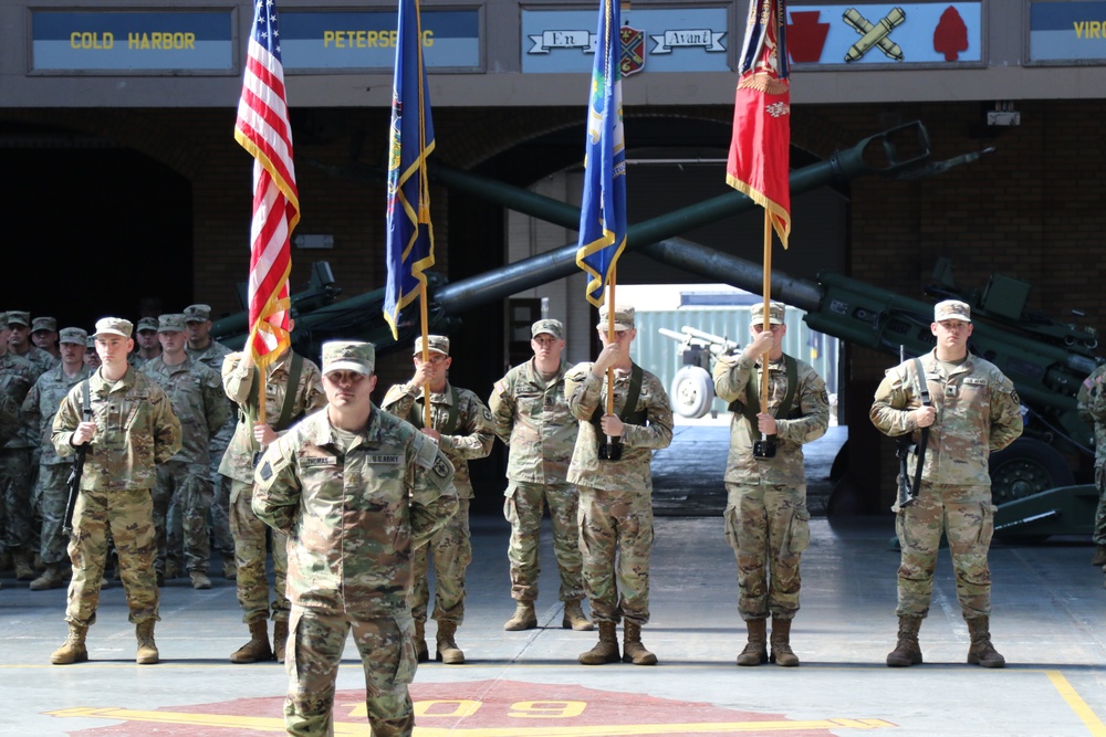 1-109th Field Artillery deactivation and 28th Division Artillery activation